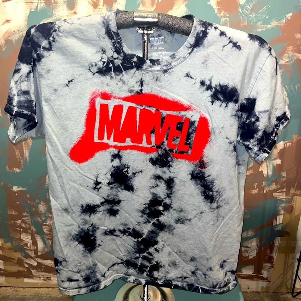 Mens  marvel Tie dye tee